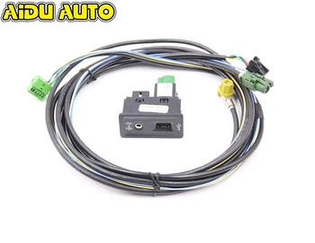 VW Golf MK7 CarPlay Média AUX MIB2 PRO USB AMI Telepíteni Csatlakozó Aljzat Kapcsoló Gomb Hám 5G0 035 222 E 5G0035222E 5Q0035726