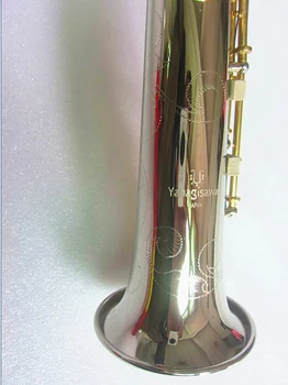Új egyenesen Szoprán Szaxofon SSW037 B Lapos Saxofone hangszer, Szaxofon nikkelezett az ezüst az Esetben A Szakmai