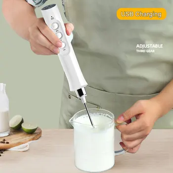 Új Hordozható 3 az 1-ben Elektromos tejhabosító Mini Hab Készítő Kézi Foamer Nagy Sebességgel Italt Mixer Kávé Foamer Élelmiszer Blender